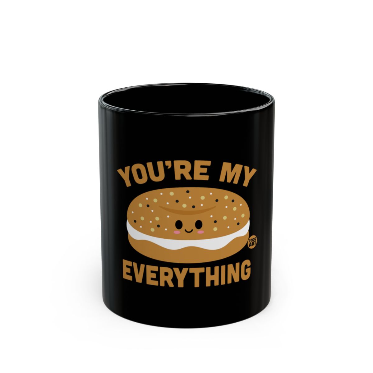 YOU'RE MY EVERYTHING Bagel Mug With Cute Bagel Design