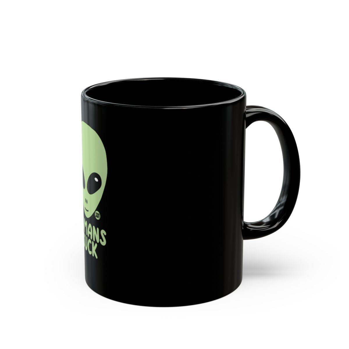 Black Alien Humans Suck Mug for Hot Beverages