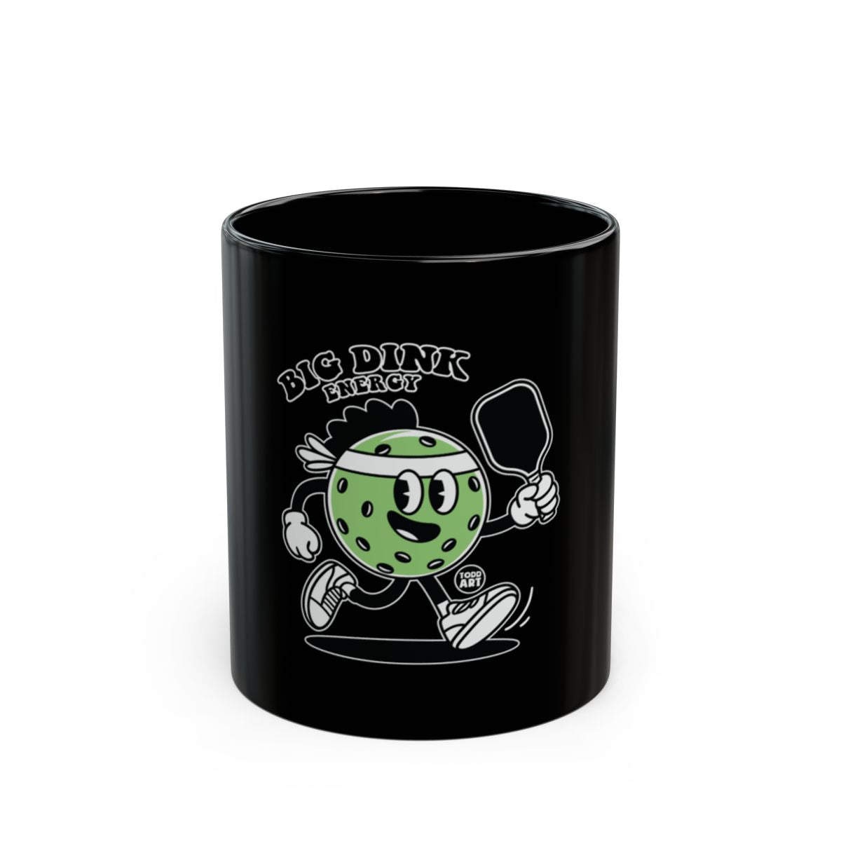 Big Dink Energy Funny Black Pickleball Mug