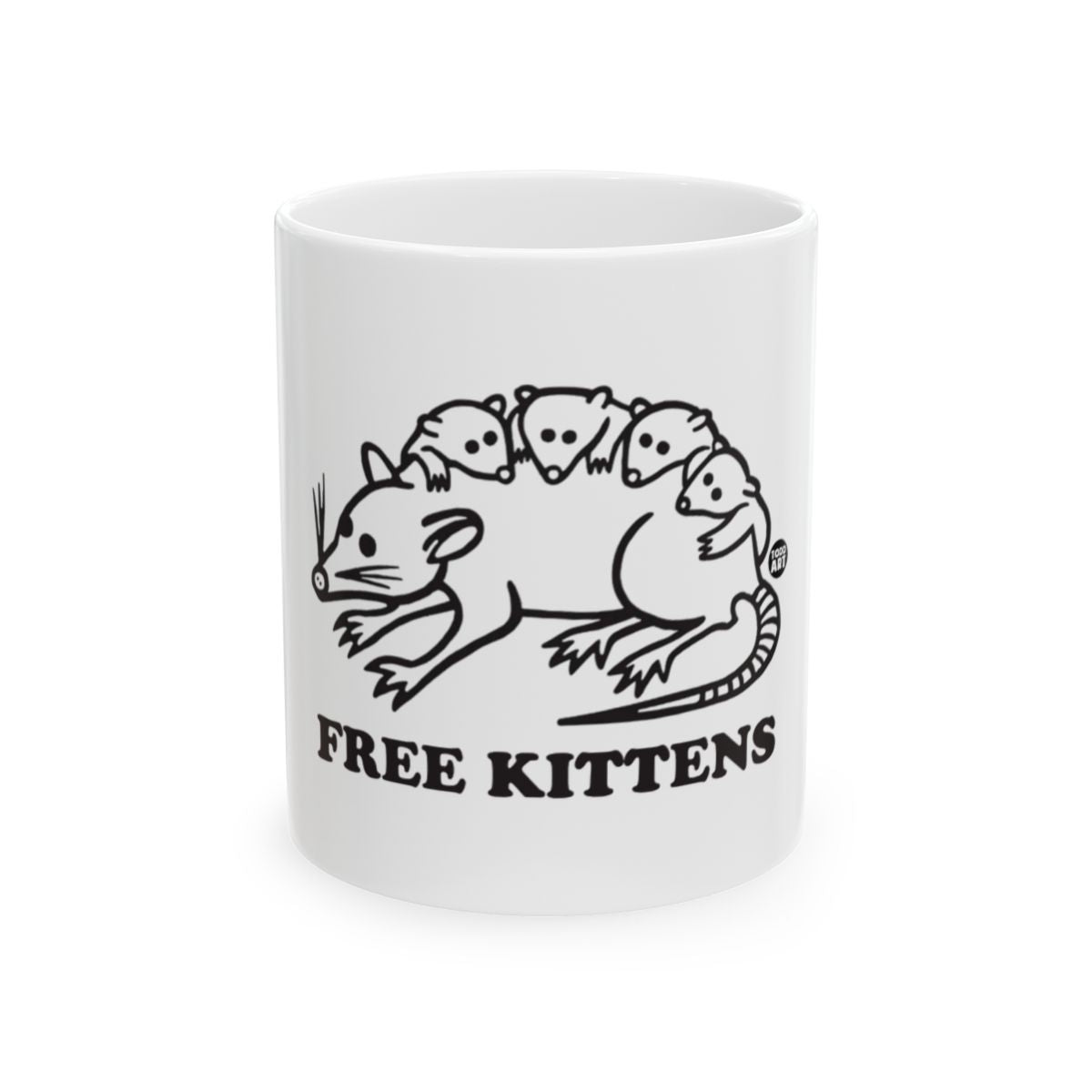 Funny Free Kittens Mug with Hilarious Graphic