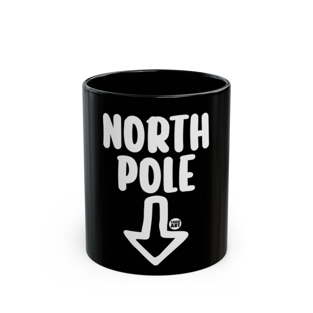 North Pole Down Arrow Design Coffee Mug Product
