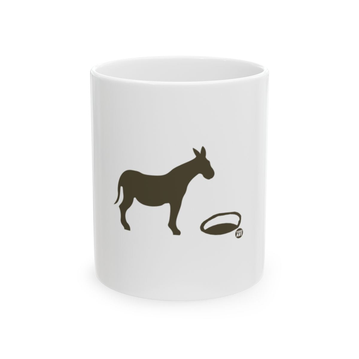 Donkey Silhouette with Lasso Print Coffee Mug