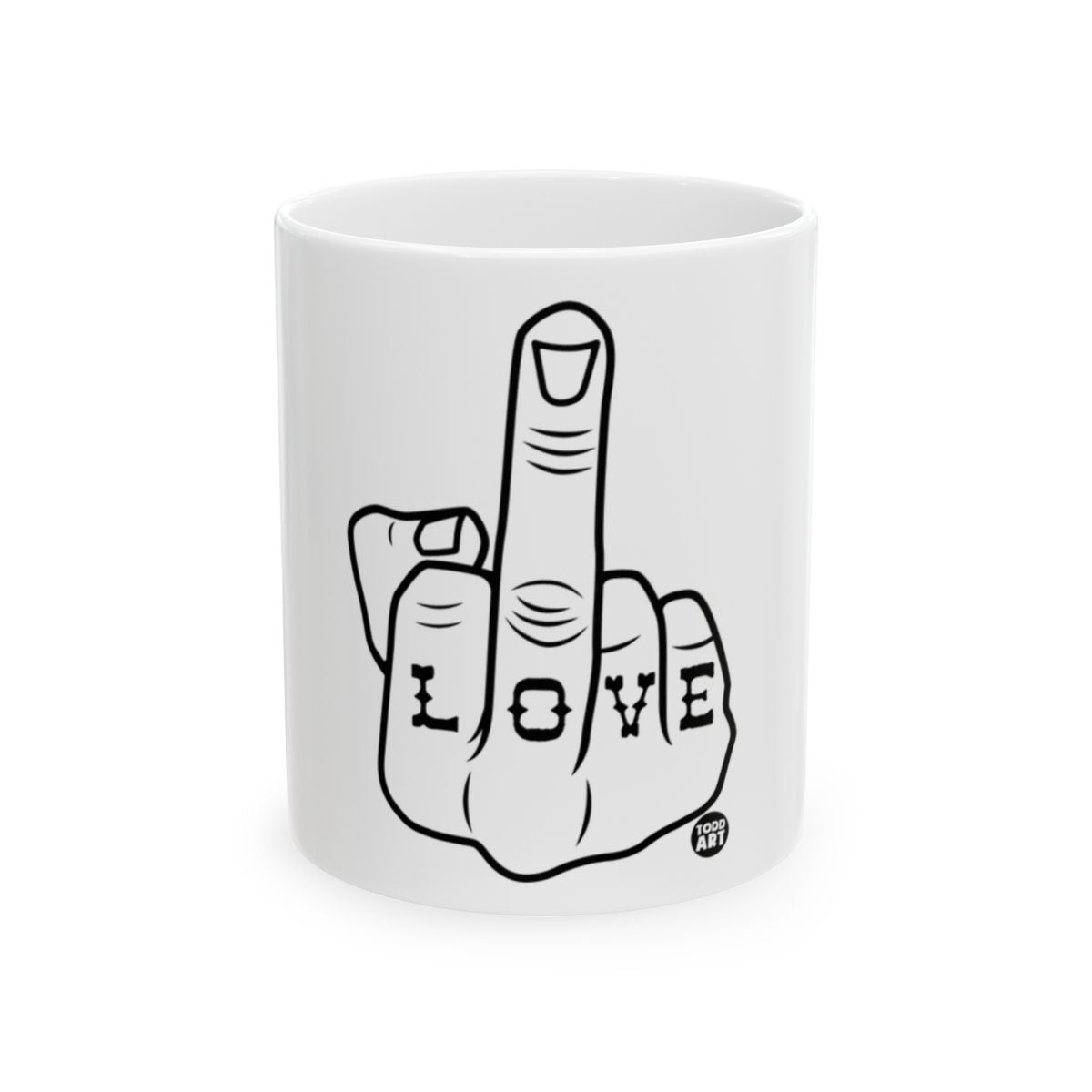 Love Middle Finger Gesture Design Mug