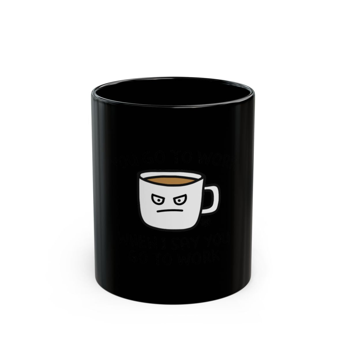 Funny Coffee Mug with Angry Face Design