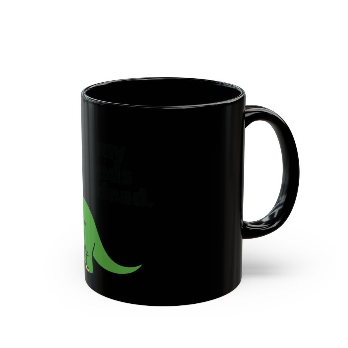 Dinosaur Design Black Coffee Mug for Fun Gifts