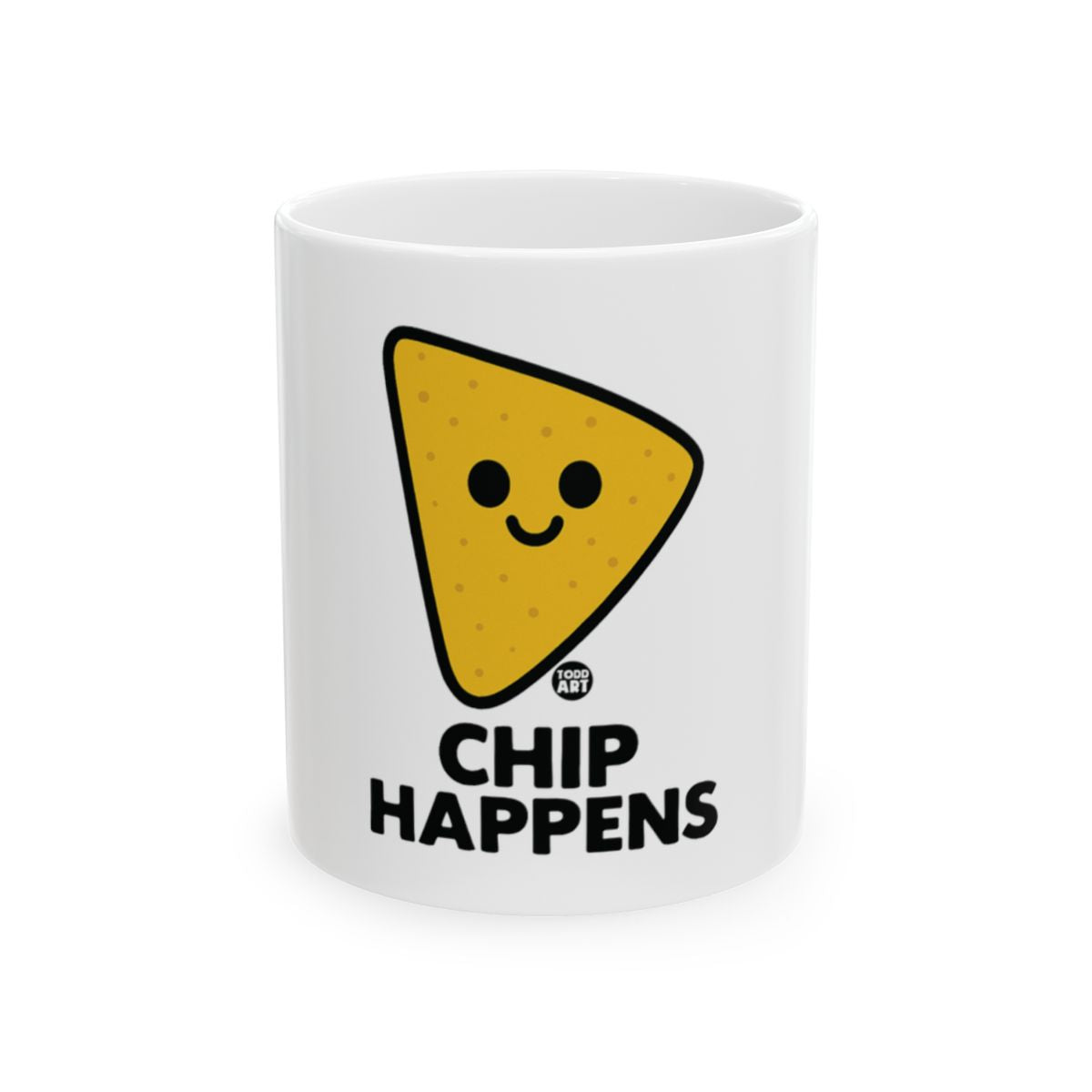 Chip Happens Cute Smiling Tortilla Coffee Mug