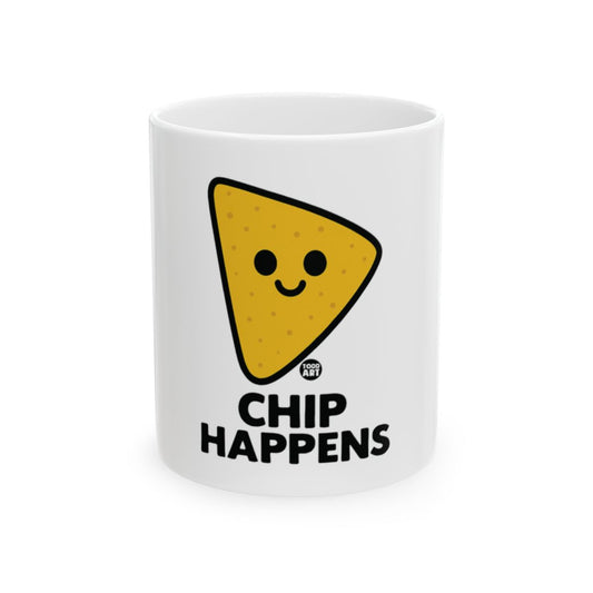 Chip Happens Cute Smiling Tortilla Coffee Mug
