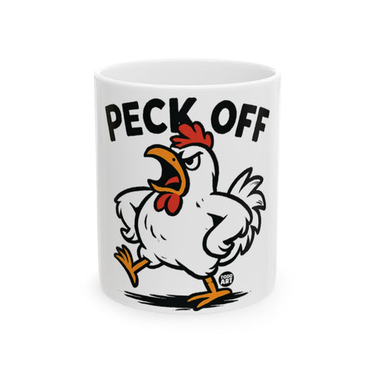 Peck Off Chicken Design Funny Coffee Mug