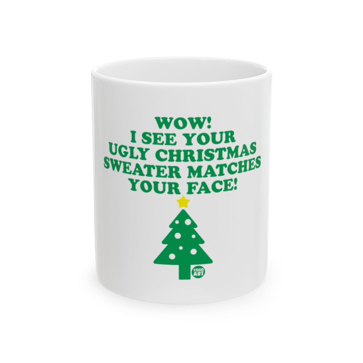 Funny Christmas Mug with Hilarious Sweater Insult