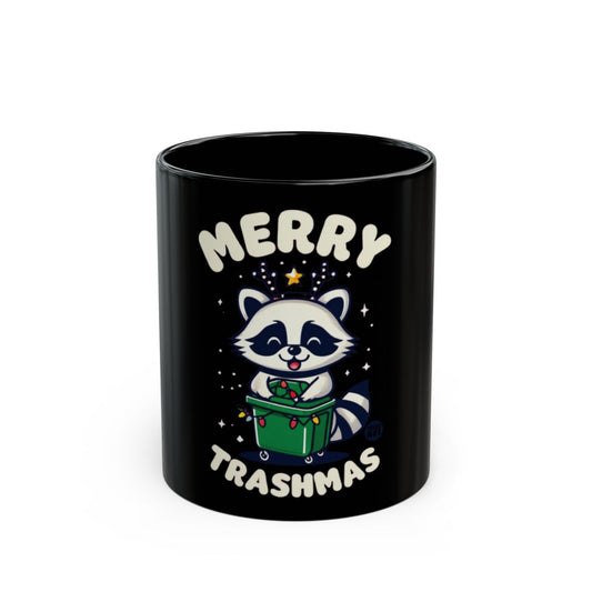 Funny Merry Trashmas Raccoon Mug for Holiday Cheer