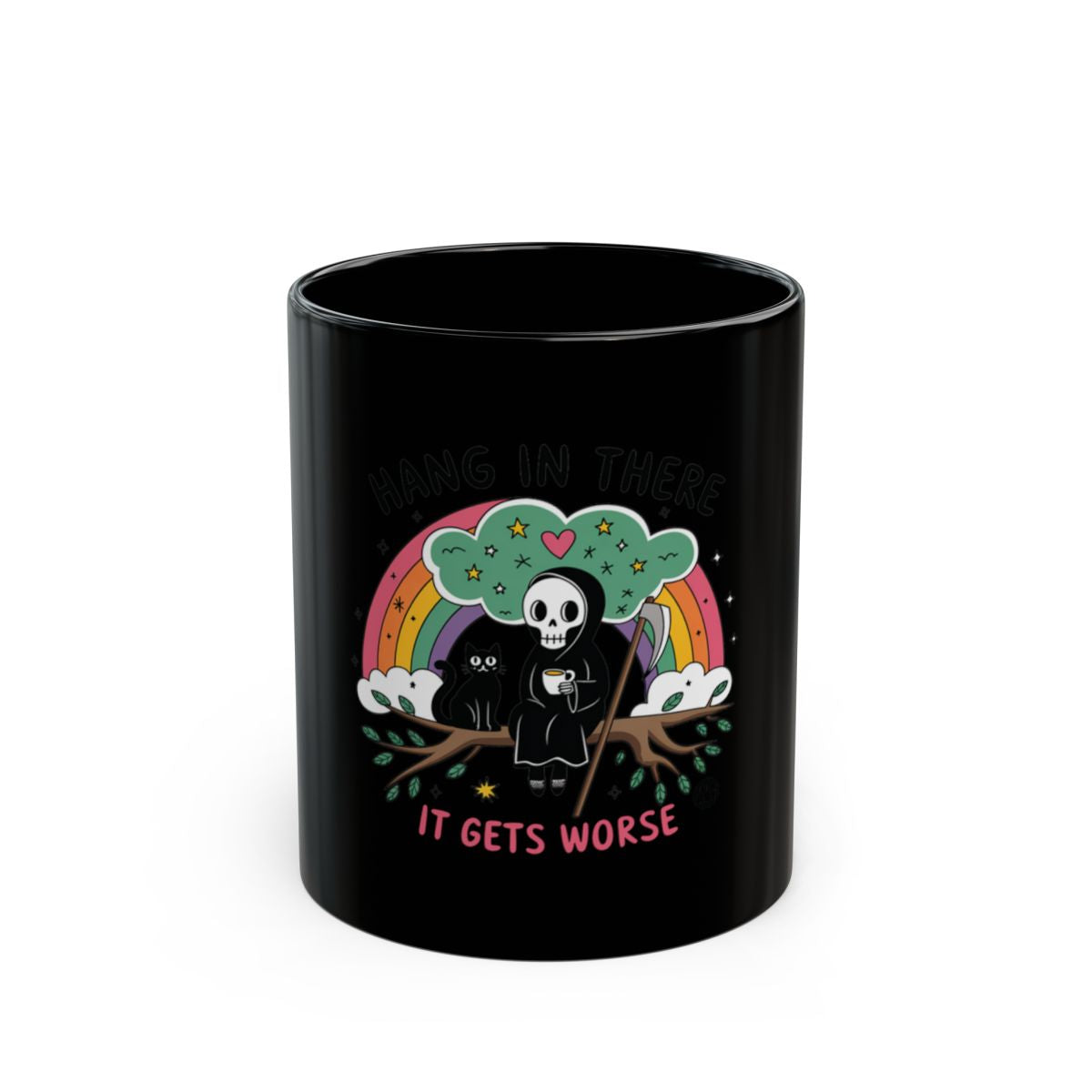 Hang in There It Gets Worse Colorful Mug Product
