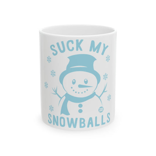 Suck My Snowballs Funny Snowman Mug