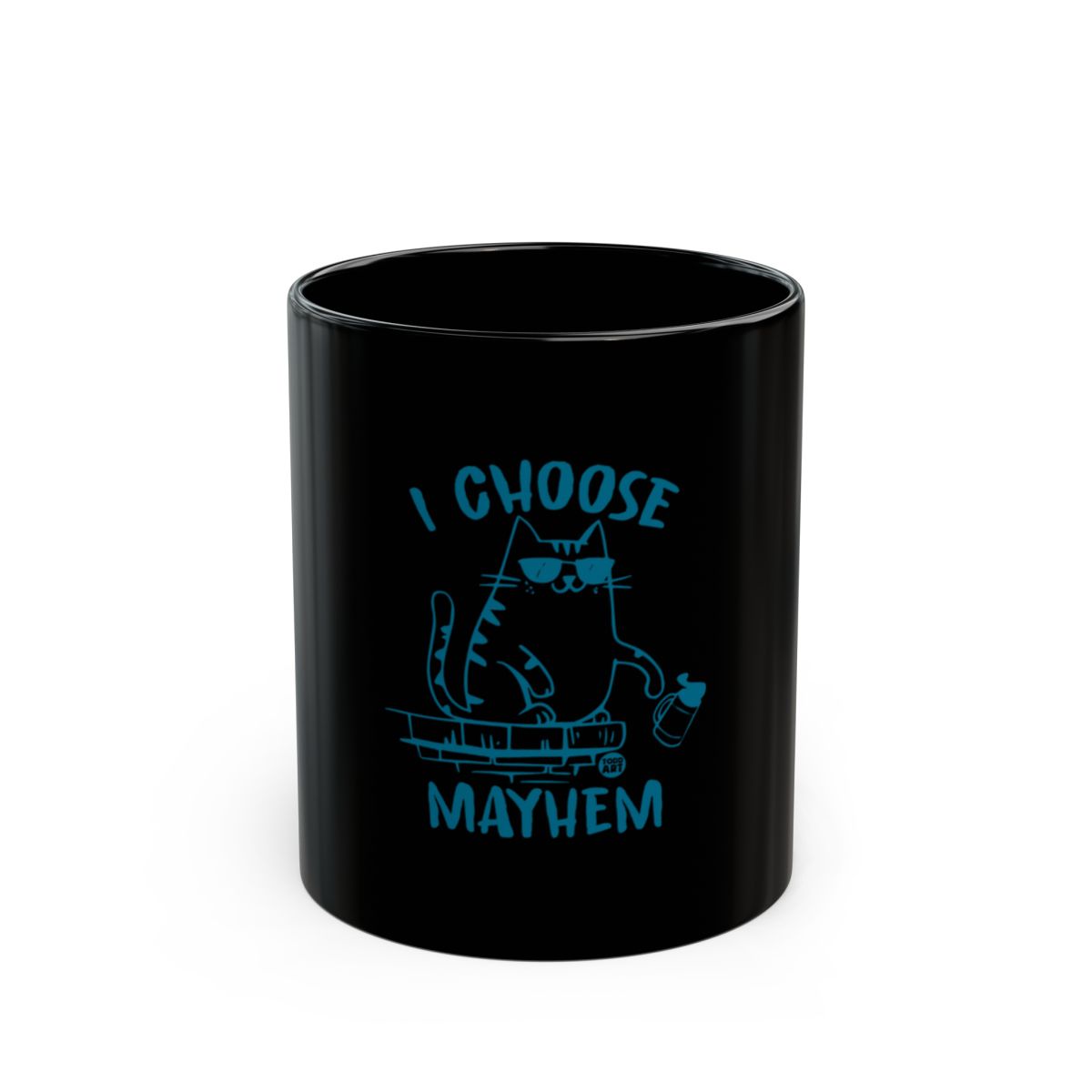 I Choose Mayhem Black Cat Themed Coffee Mug