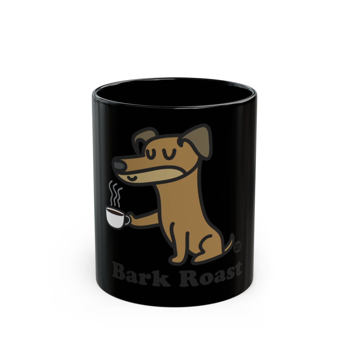 Bark Roast Coffee Mug with Dog Illustration
