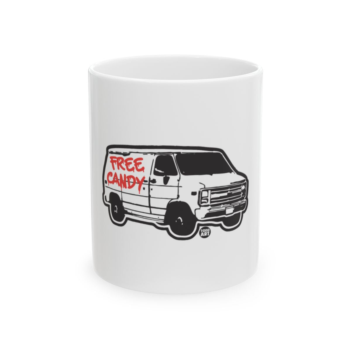 Vintage Free Candy Van Illustration Mug