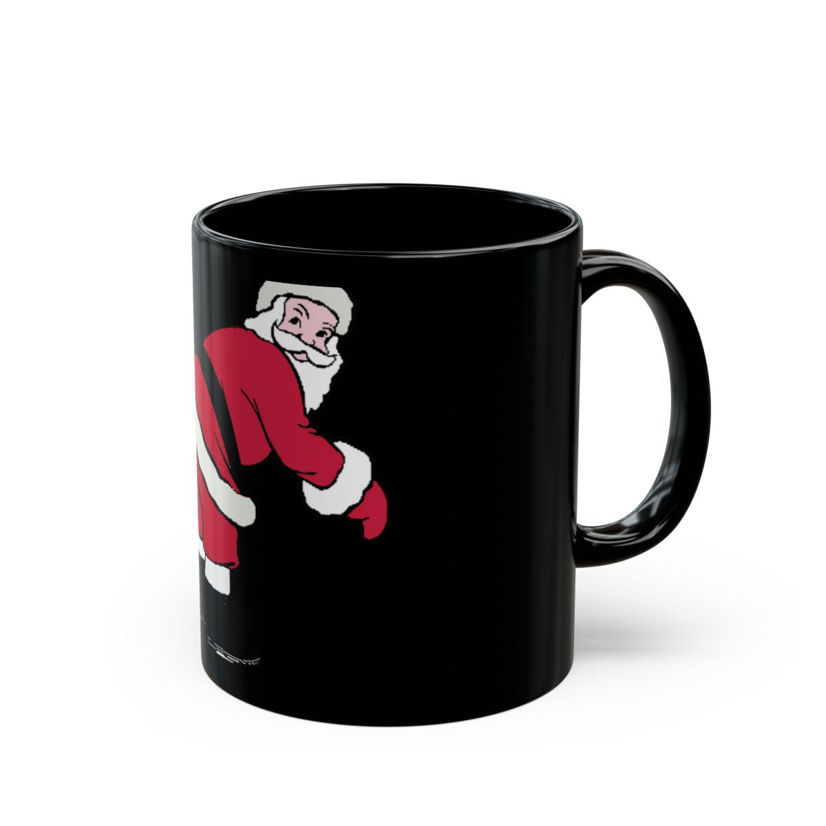 Black Mug with Fun Santa Claus Design product