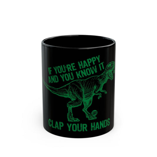 Clap Your Hands Dinosaur Print Mug Ideal for Gifts