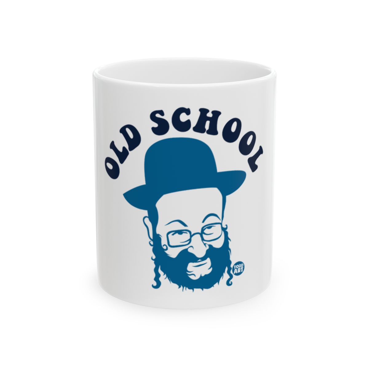 Old School Mug with Fun Cartoon Design