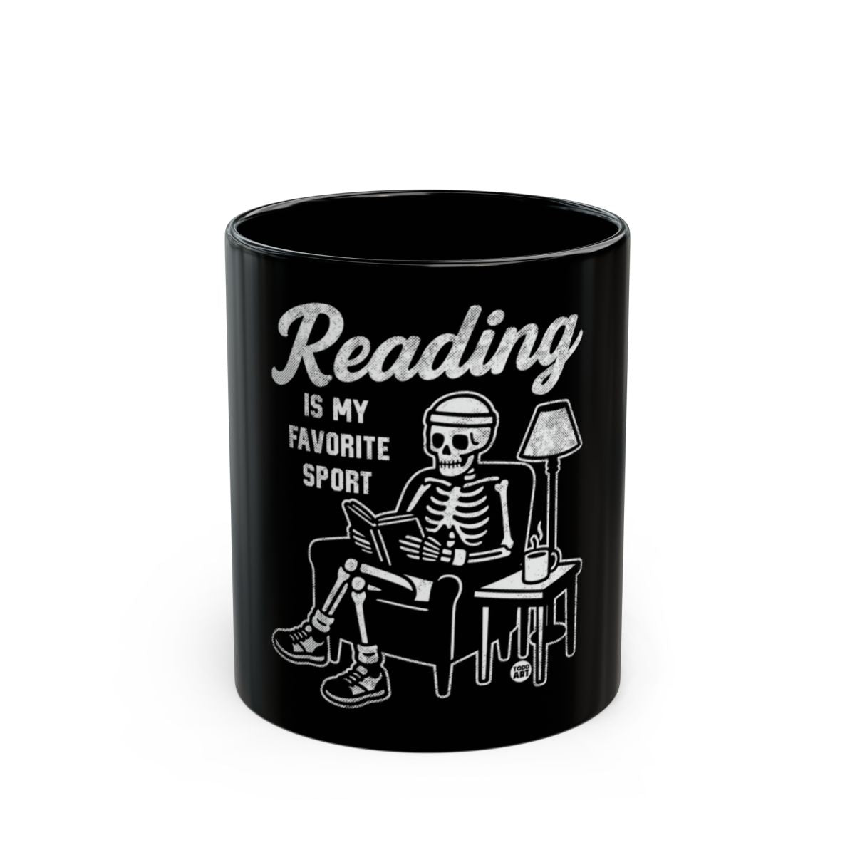 Reading is My Favorite Sport Skeleton Mug