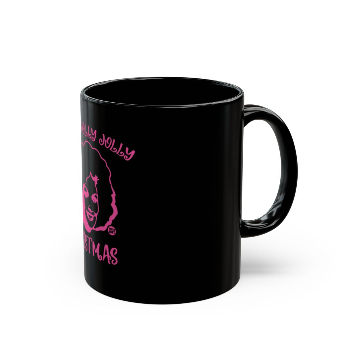 Holly Dolly Christmas Mug with Pink Print