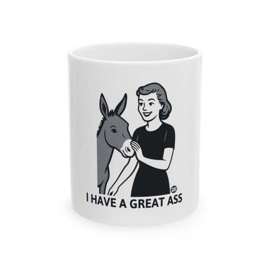 Funny White Mug With Humorous Quote And Cartoon Design