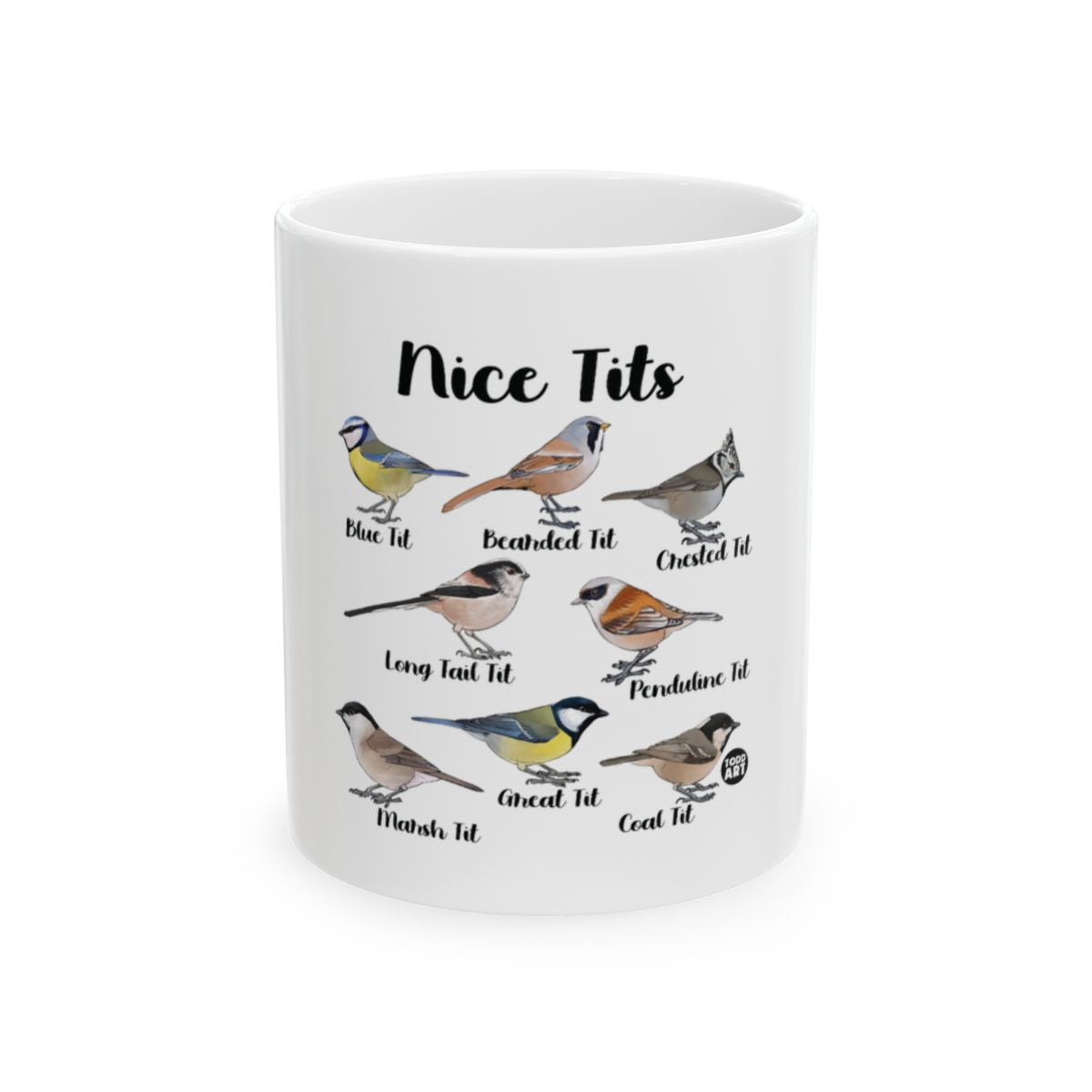Cute Bird Variety Humorous Tits Mug Digital Art Gift