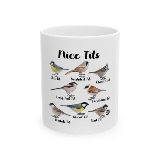 Cute Bird Variety Humorous Tits Mug Digital Art Gift