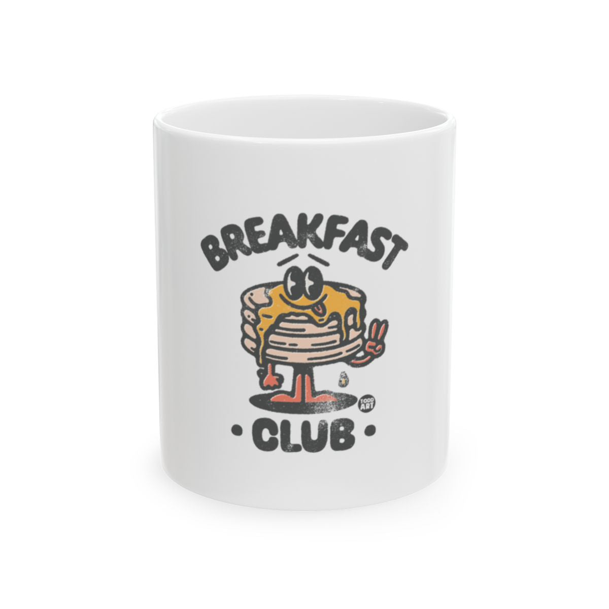 Fun Breakfast Club Cartoon Pancake Design Mug