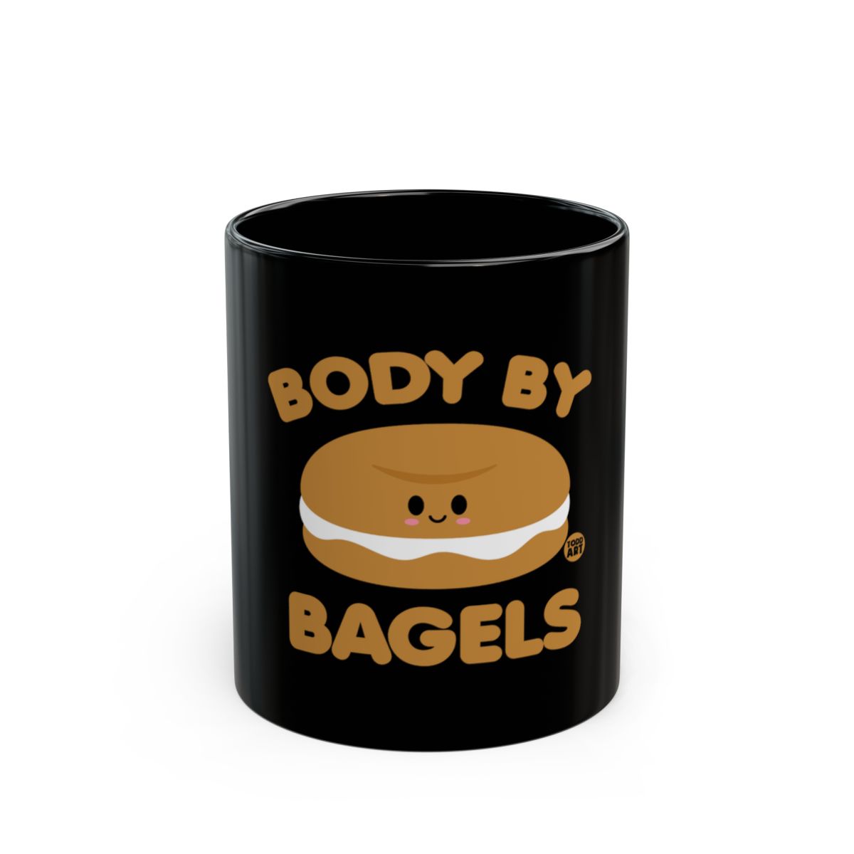 Body By Bagels with Cute Bagel Graphic mug