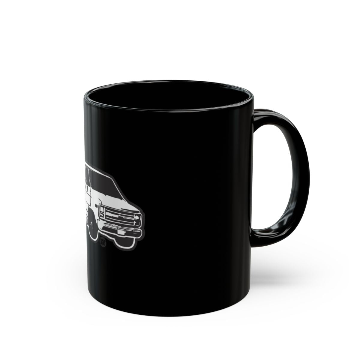Classic Black Mug with Vintage Car Design Mug