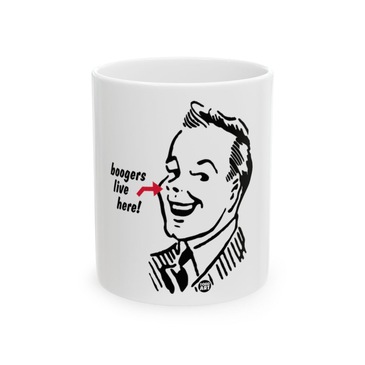Funny Boogers Live Here Cartoon Coffee Mug