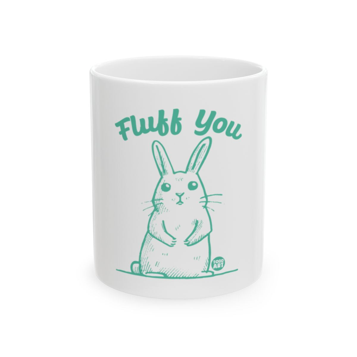 Fluff You Rabbit with Cute Cartoon Illustration Mug