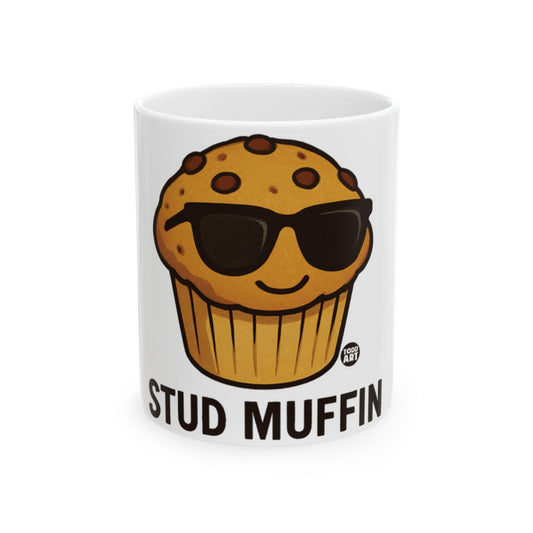 Stud Muffin Cartoon With Sunglasses Coffee Mug