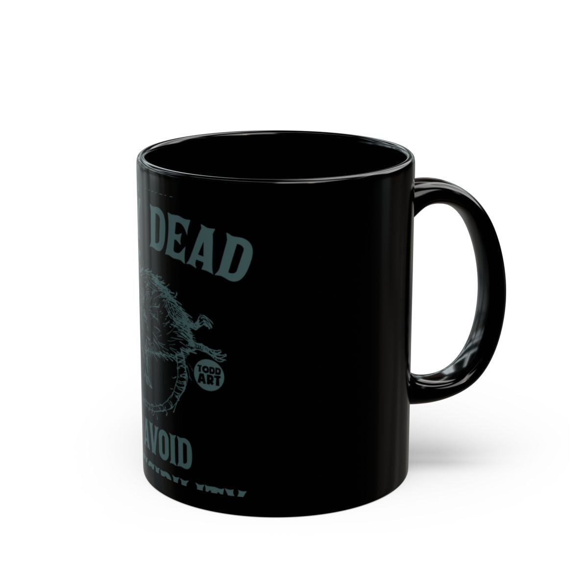 Undead Avoid Society Misfit Quote Black Mug