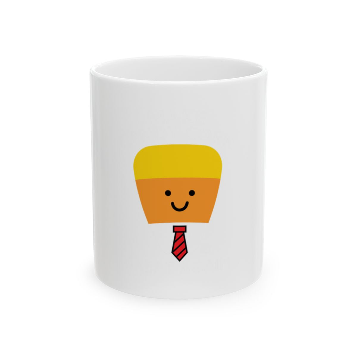 Cute Smiling Face with Tie Printed Mug