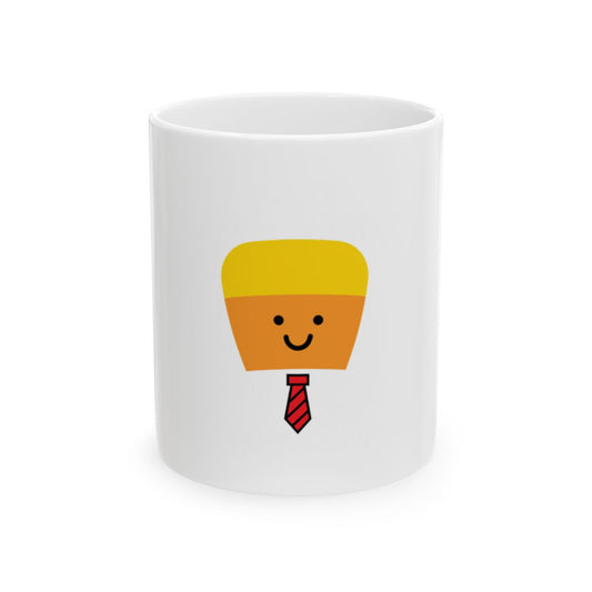 Cute Smiling Face with Tie Printed Mug