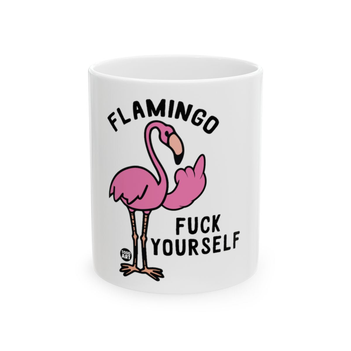 Flamingo Middle Finger Humorous Coffee Mug