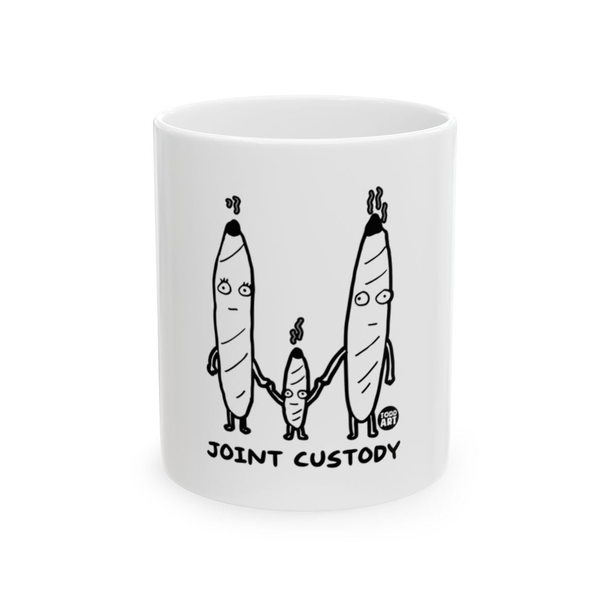 Humorous Joint Custody Design Coffee Mug