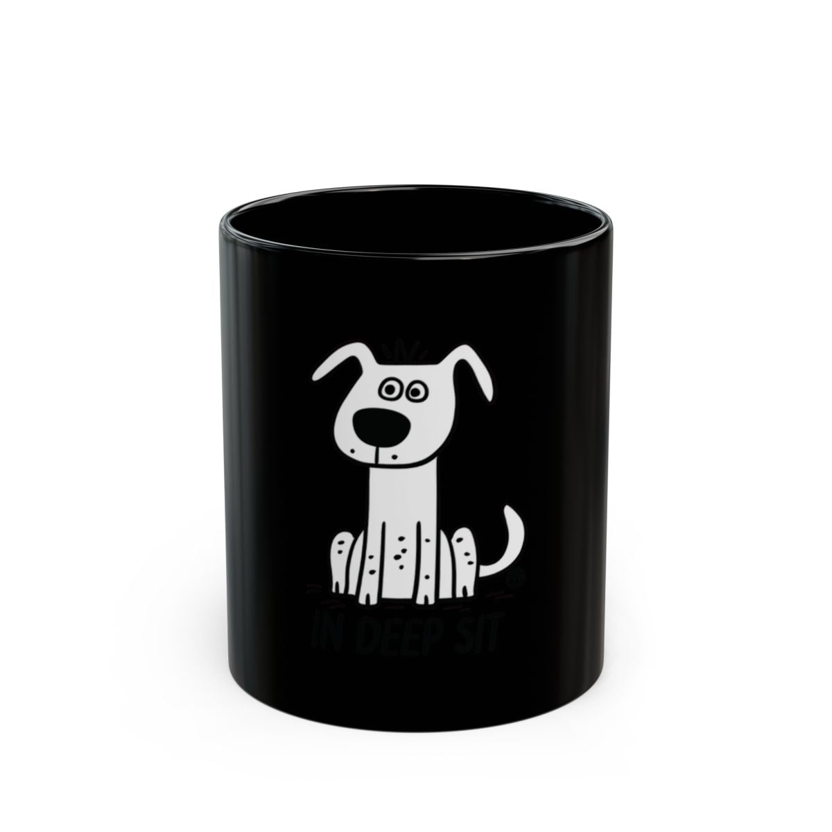 In Deep Sit Dog Illustration Mug