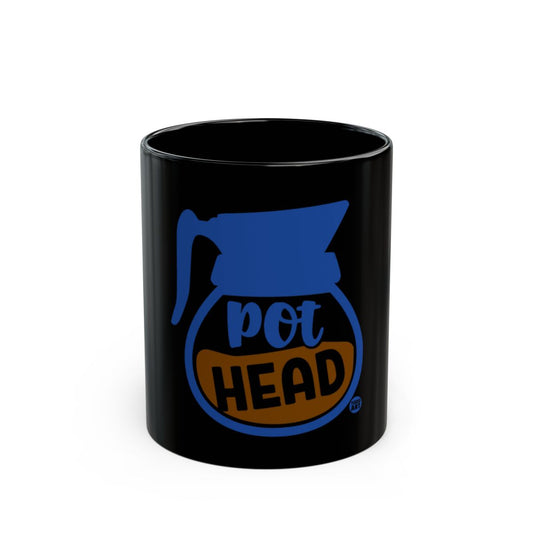 Funny Pot Head Graphic Black Coffee Mug Product