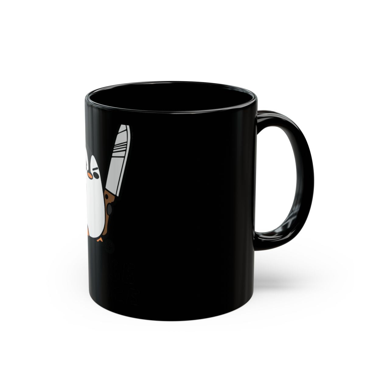 Penguin with Knife Cute Artwork Coffee Mug
