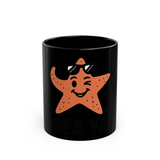 Fun Starfish SEA YA Design Black Coffee Mug
