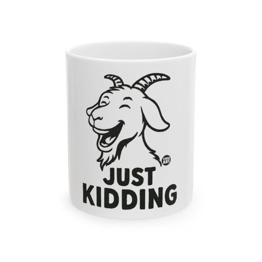 Just Kidding Goat Graphic Print Mug