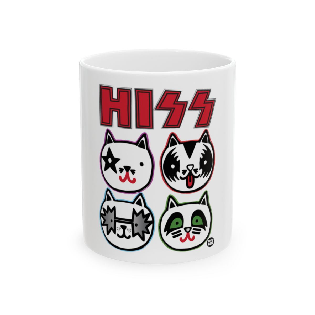 Hiss Cat Faces Mug with Unique Designs