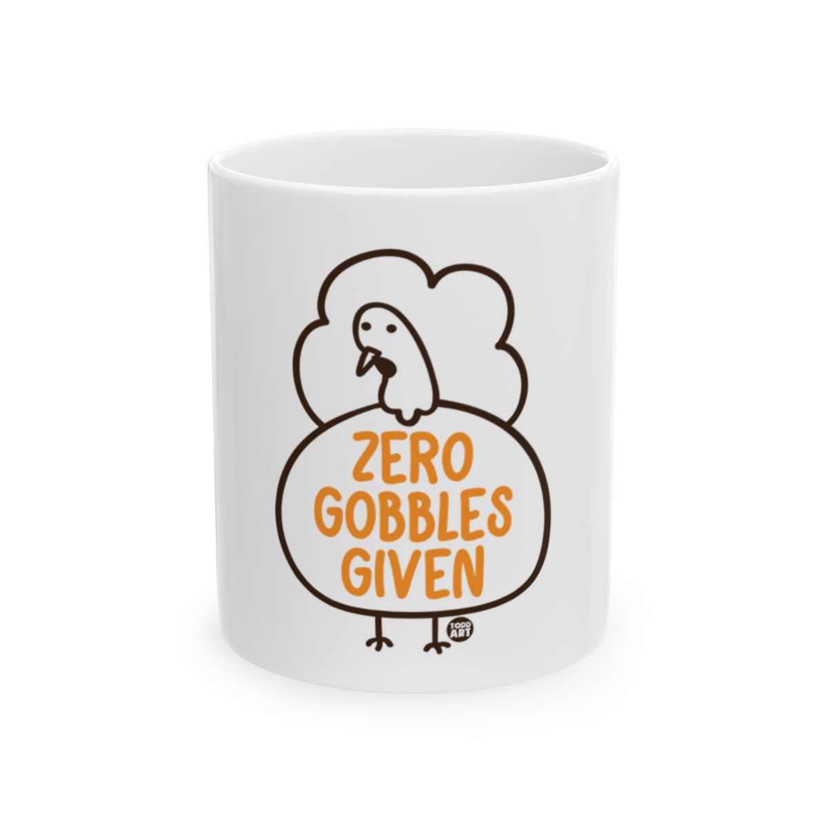 Zero Gobbles Given Turkey Themed Mug