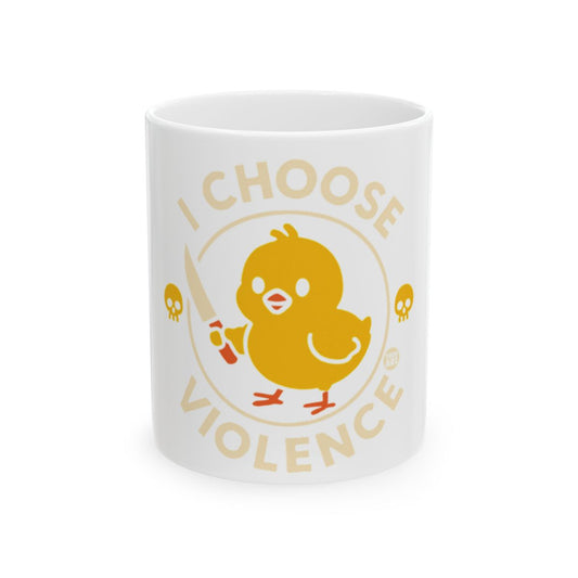 I Choose Violence Cute Chick with Knife Mug
