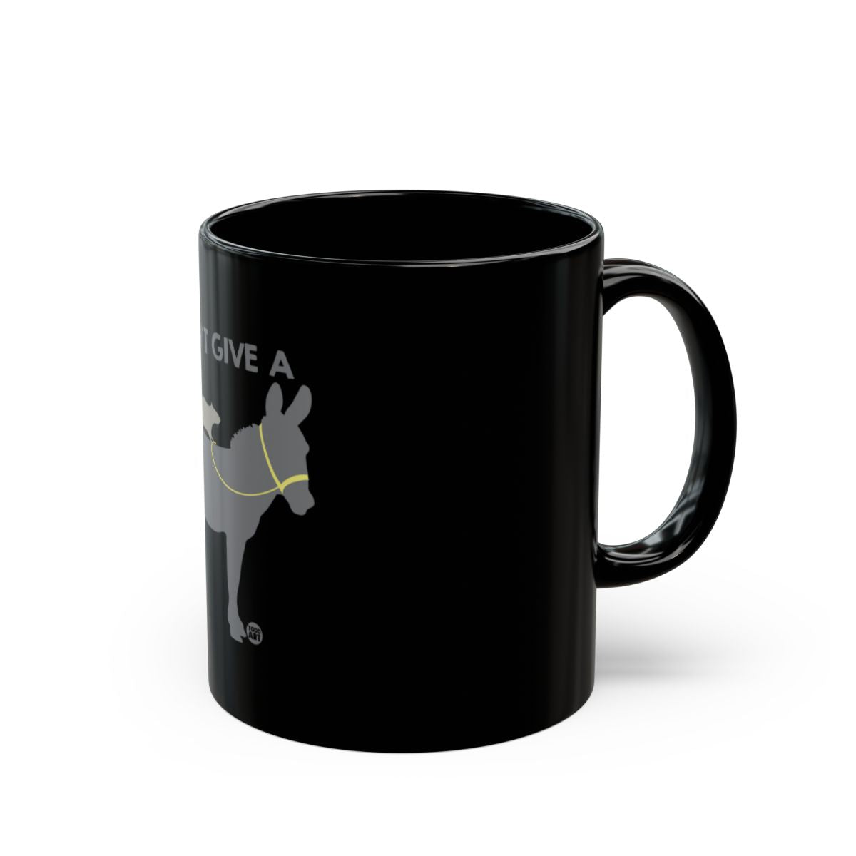 Unique Funny Donkey Design Black Coffee Mug