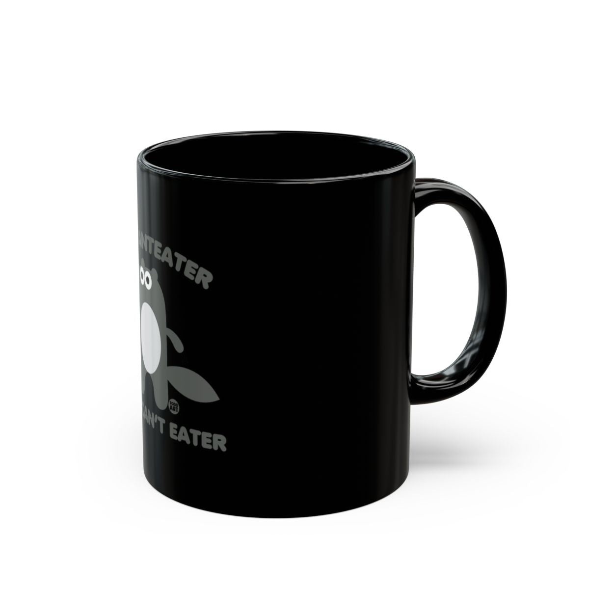 Funny Cartoon Character Black Coffee Mug Unique Design