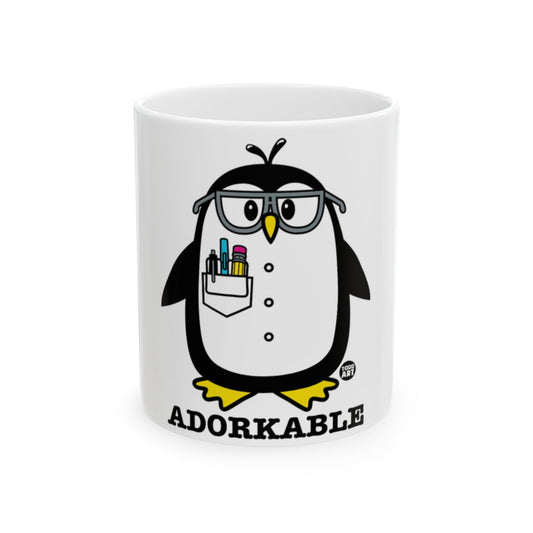Adorkable Penguin with Glasses and Pocket Mug