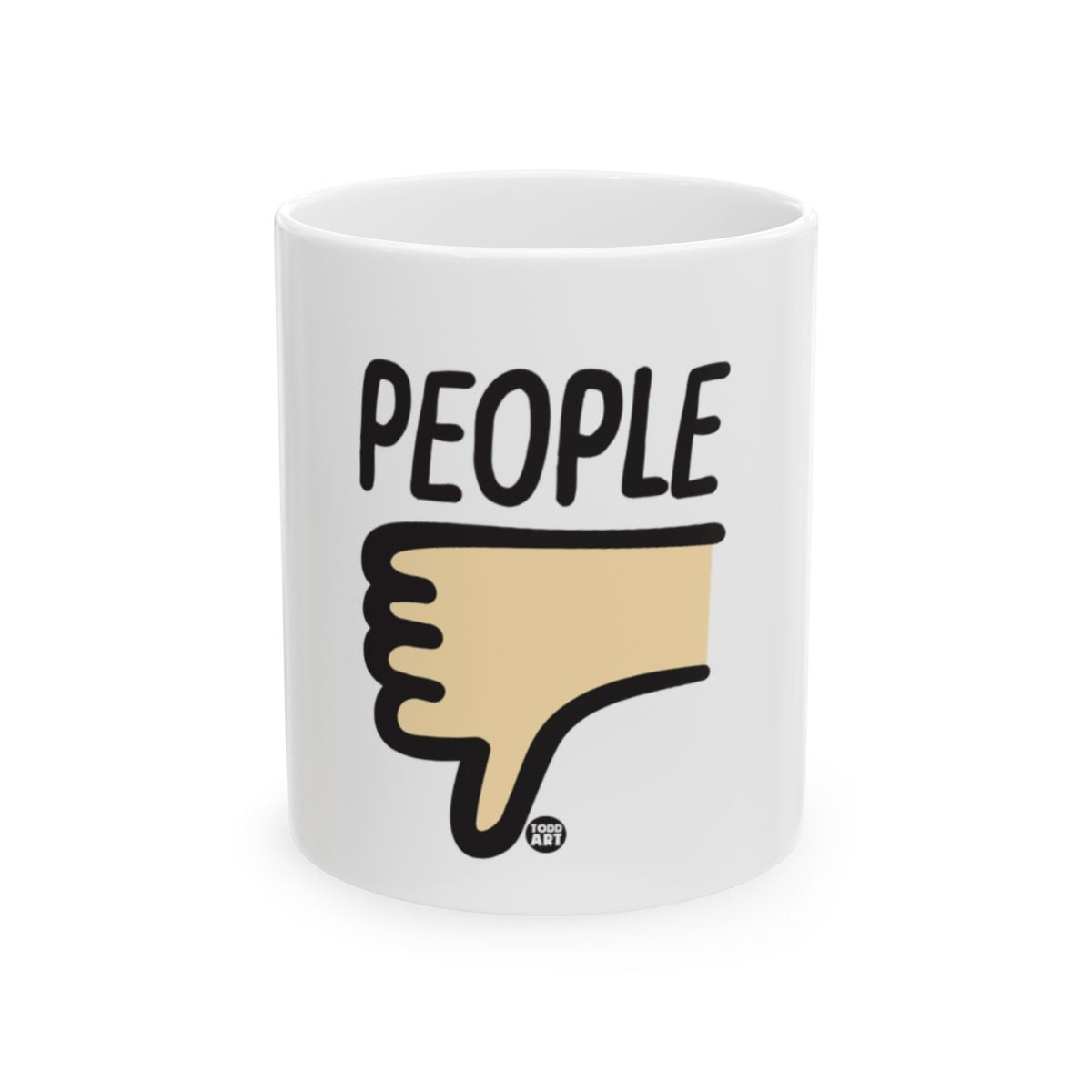 People Thumbs Down Design White Mug Product